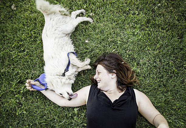 istock Woman and dog 486904940