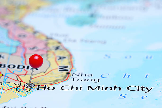 istock Ho Chi Minh pinned on a map of Asia 486906744