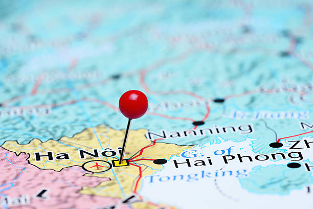istock Hanoi pinned on a map of Asia 486907274