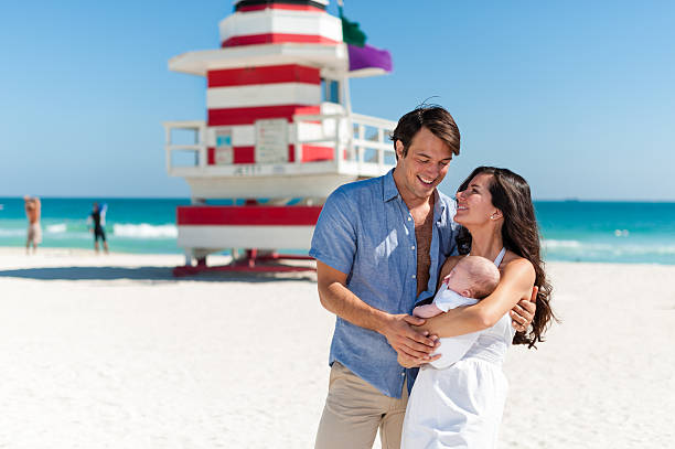 Young Family at beach
