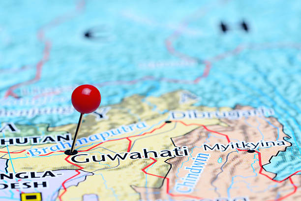 istock Guwahati pinned on a map of Asia 486908694