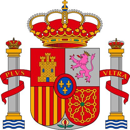 Spain Flag High Details Wavy Background