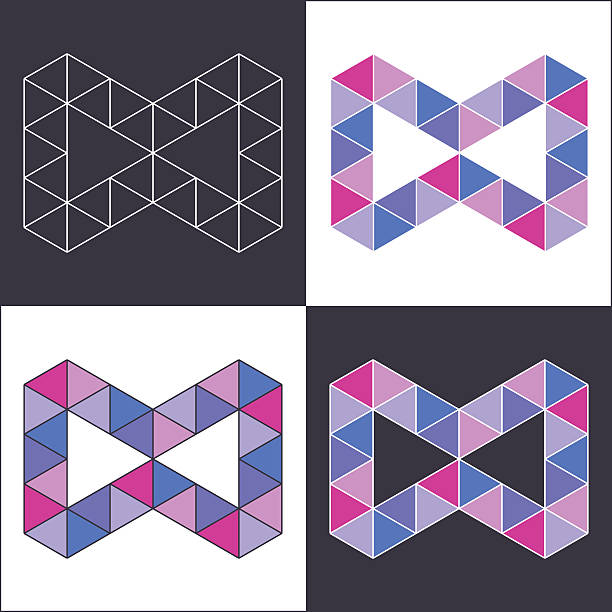 Symbol of Infinity in Polygonal Style vector art illustration