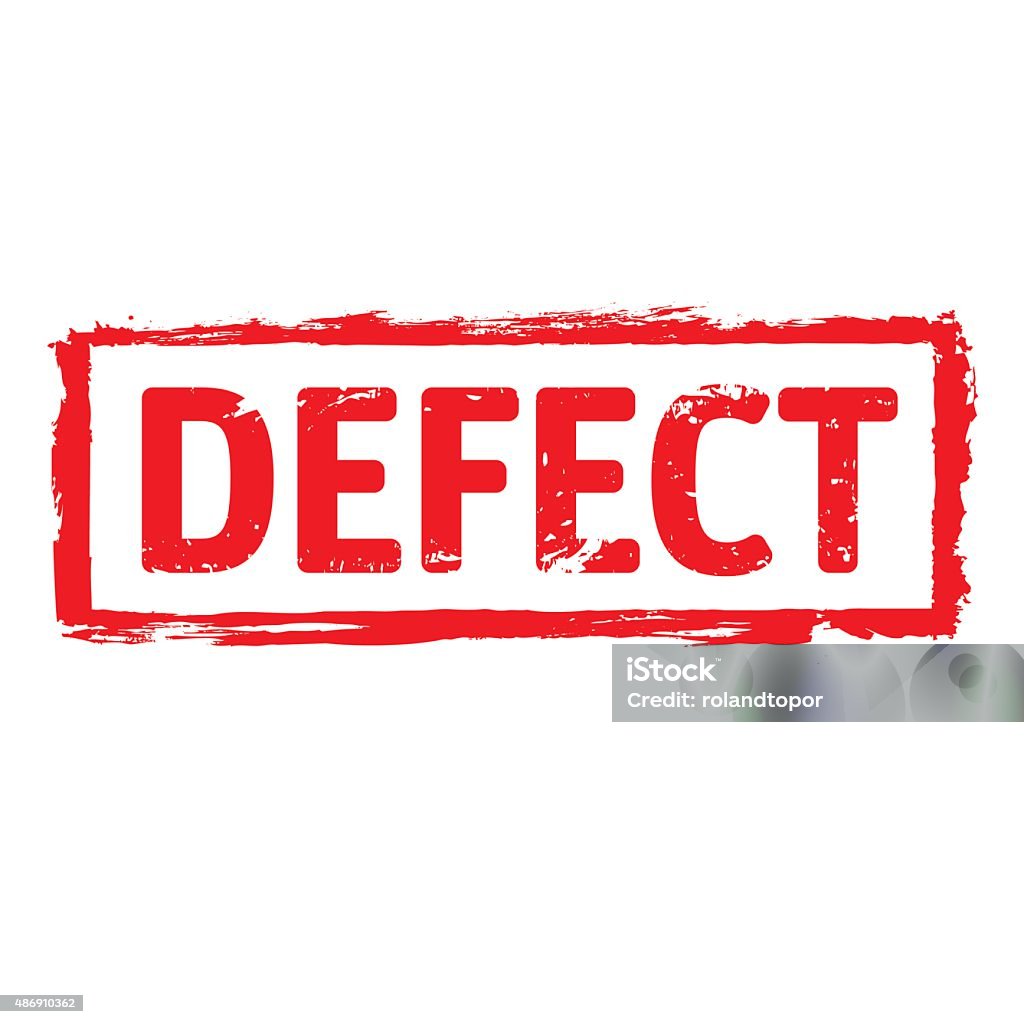 Red Defect Sign Red Vector Grunge Stamp Defect Stock Illustration - Download Image Now ...
