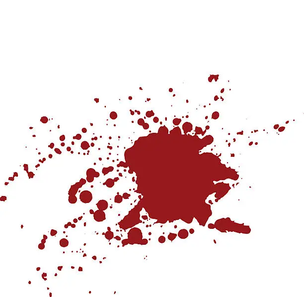 Vector illustration of Blood stains isolated on white background
