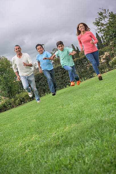 istock Family running outdoors 486910986