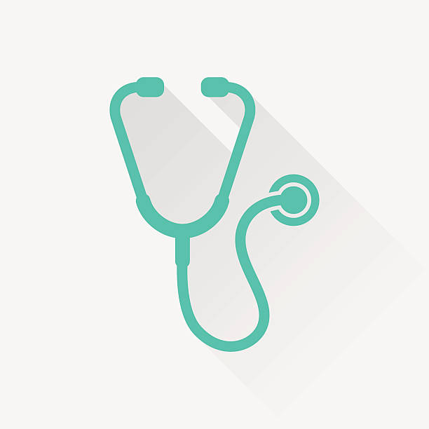 ilustrações de stock, clip art, desenhos animados e ícones de estetoscópio ícone - stethoscope