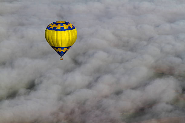 istock Hot air balloon in flight 486913675