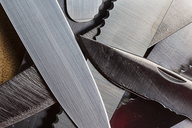 istock Many different kitchen knives with iron blades 486913722
