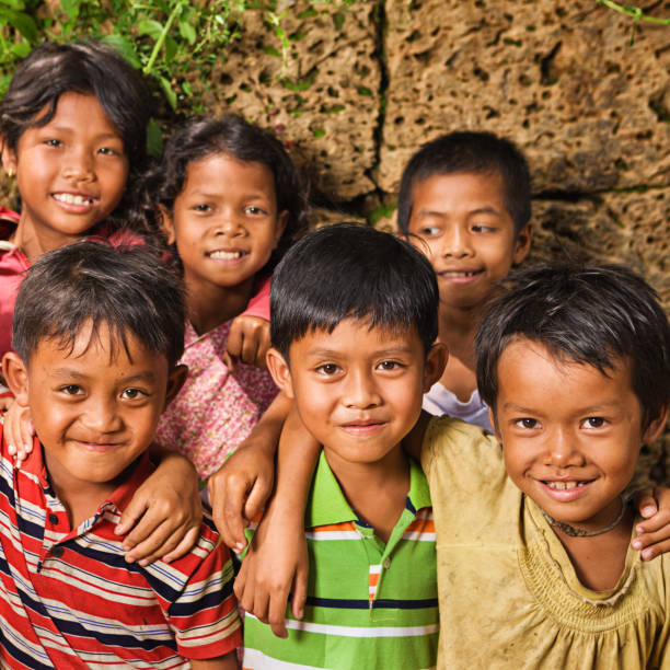 istock Group of Cambodian children 486916897
