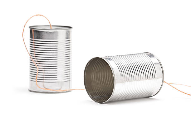 istock Studio shot of a tin can phone 486918127