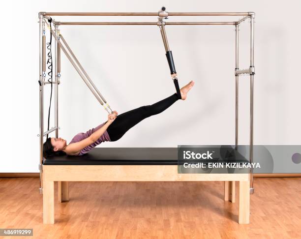 Pilates Work On Trapeze Table Stock Photo - Download Image Now - Active  Lifestyle, Activity, Adult - iStock