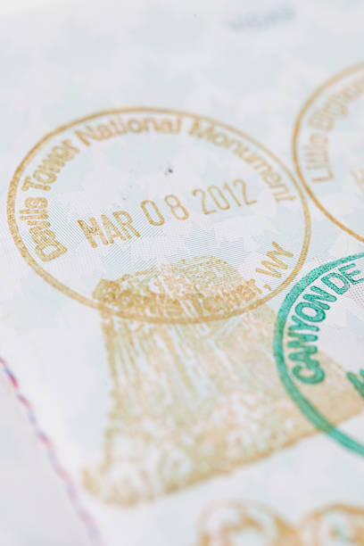 istock Devils Tower National Monumant, USA - Passport Stamp 486919376