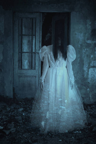 istock Horror scene of a scary woman 486919987