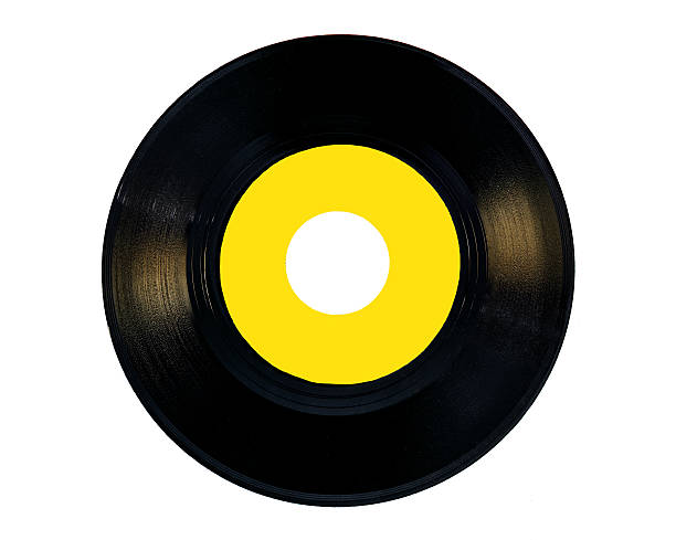 amarelo vinil 45 rpm - 33 rpm imagens e fotografias de stock