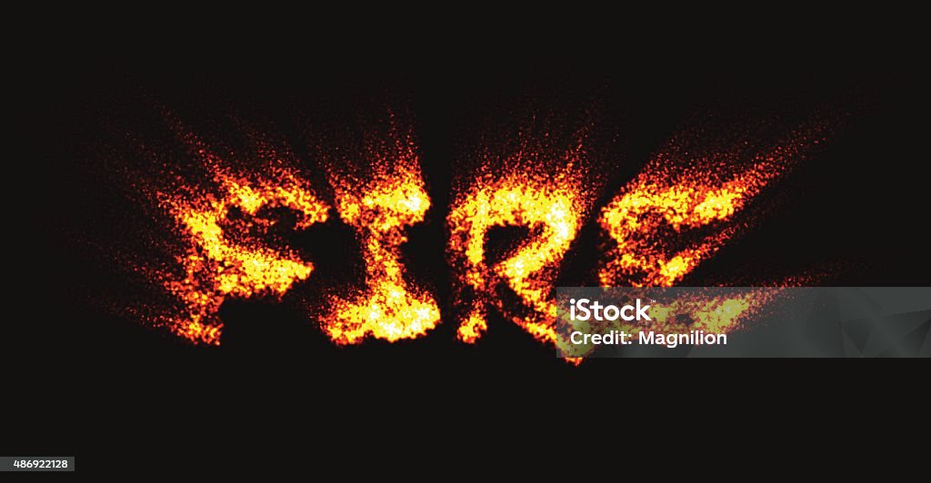 Fire Words Fire Word Stock Illustration - Download Image Now - 2015, Abstract, Art ...