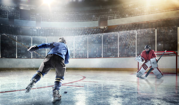 istock Ice hockey players in action 486923114
