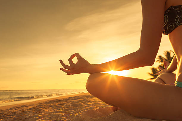 istock Yoga on the beach 486923996