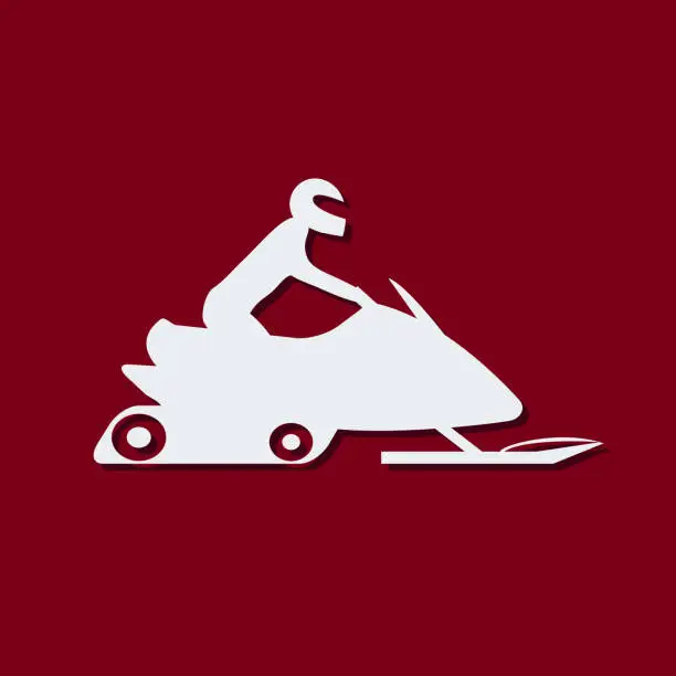 Vector illustration of Snowmobile