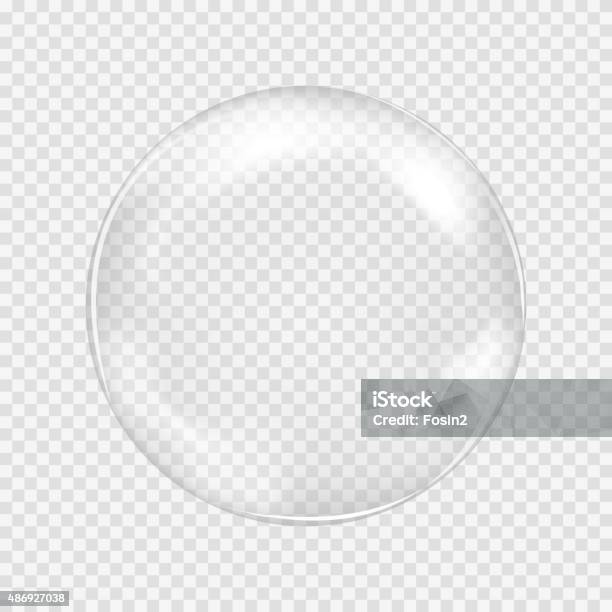 Weiße Transparentem Glas Kugel Mit Glares Und Highlights Stock Vektor Art und mehr Bilder von Blase - Physikalischer Zustand