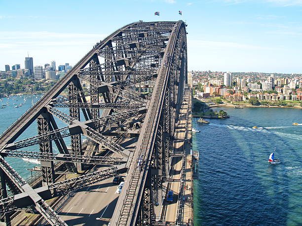 pont harbour bridge de sydney - sydney australia australia new south wales lookout tower photos et images de collection