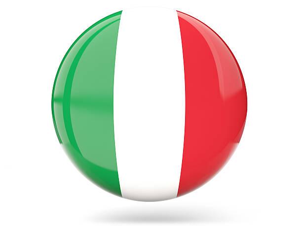 istock Round icon with flag of italy 486928490