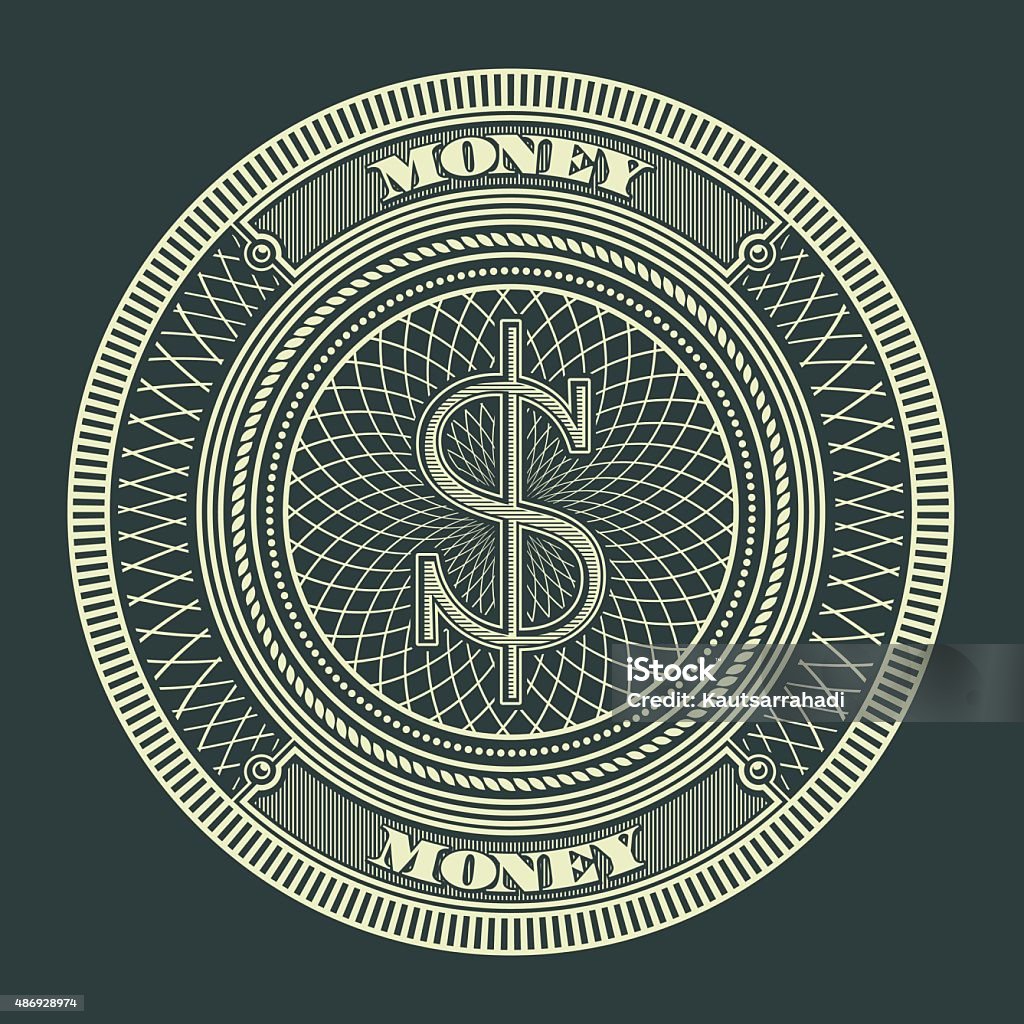 Money Decorative Circle Sign Symbol Vector Illustration Money Decorative Circle Sign Symbol Vector Illustration. Suitable for graphic element, apparel, and other design needs. Non-Layered Currency stock vector