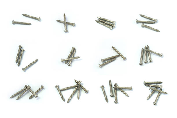 istock Twelve shots of isolated screws 486930976