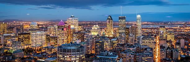 Montreal panorama at dusk