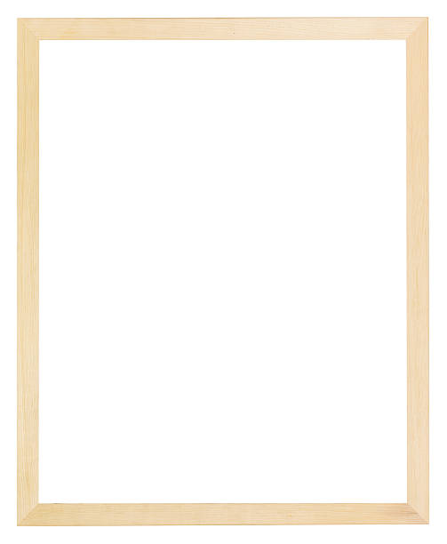 istock modern flat narrow simple light wood picture frame 486932073