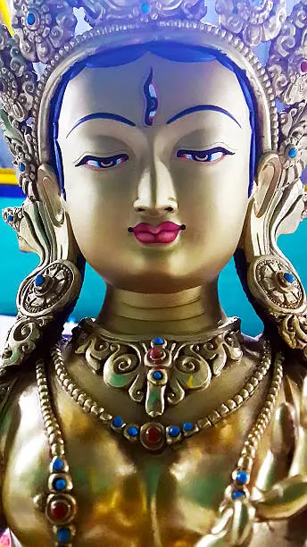 Tara (Sanskrit: तारा, tārā; Tib. སྒྲོལ་མ, Drolma) or Ārya Tārā, also known as Jetsun Dolma (Tibetan language:rje btsun sgrol ma) in Tibetan Buddhism, is a female Bodhisattva in Mahayana Buddhism who appears as a female Buddha in Vajrayana Buddhism. She is known as the "mother of liberation", and represents the virtues of success in work and achievements.