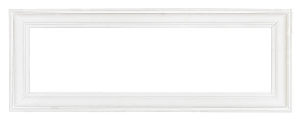 istock wide white panoramic wooden picture frame 486932369