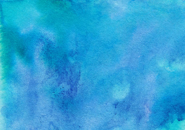 istock Textured background hand painted with watercolor and ink 486932402