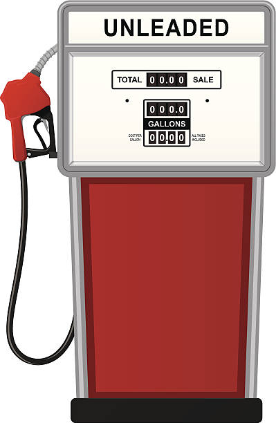 gazu pompy - fuel pump gasoline natural gas gas station stock illustrations