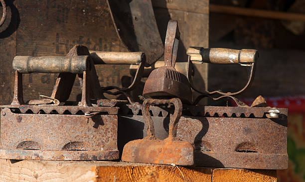 istock collection of very old rusty irons 486932446