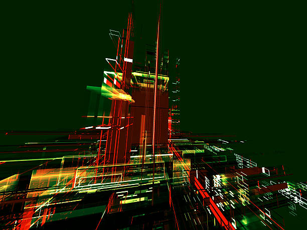 istock Abstract urban color luminous background 486932989