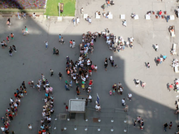 istock People Waiting In Line To Buy Eiffel Tower Tour Ticket‏ 486933498