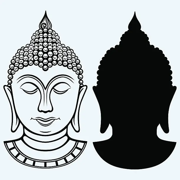 Vector illustration of Buddha portrait