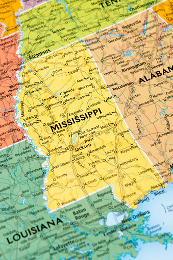 Map of Mississippi State. 