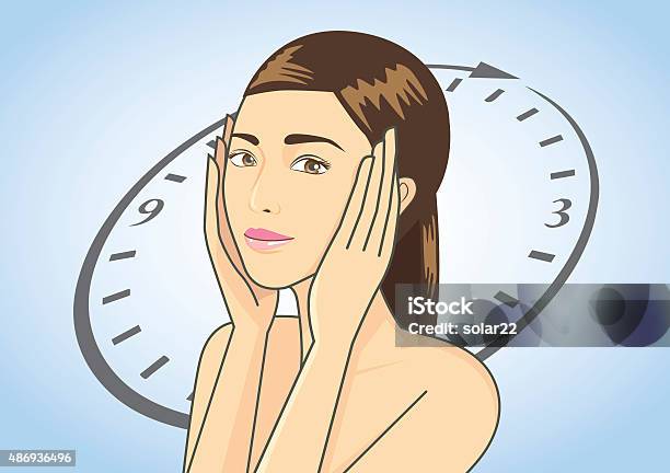 Woman Younger Skin Stock Illustration - Download Image Now - Glowing, Aging Process, Child