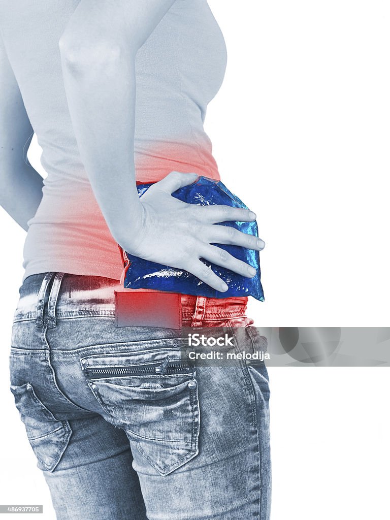 Holding-gel-Packung auf den Ellenbogen.  Medizinische Konzept Foto. - Lizenzfrei Arthritis Stock-Foto