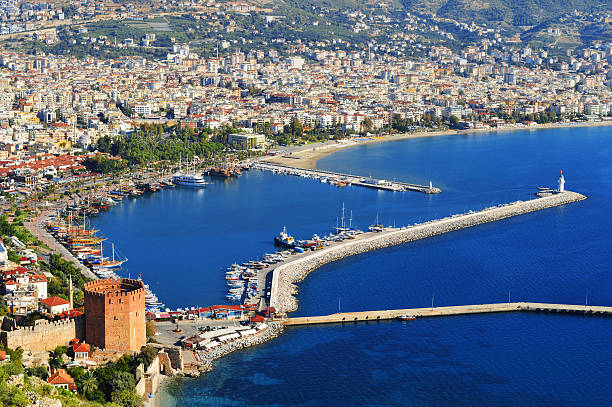 istock View of harbor form Alanya peninsula. Turkish Riviera 486937937