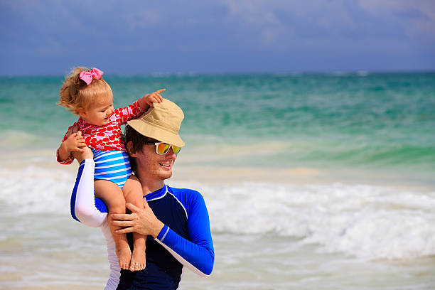 istock father and little daughter fun on the beach 486938038