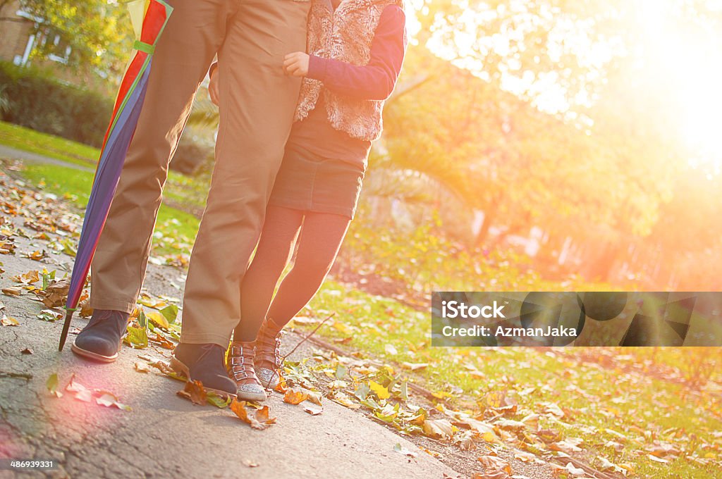 Daughter and father Father walking in the park with his daughter. Active Lifestyle Stock Photo