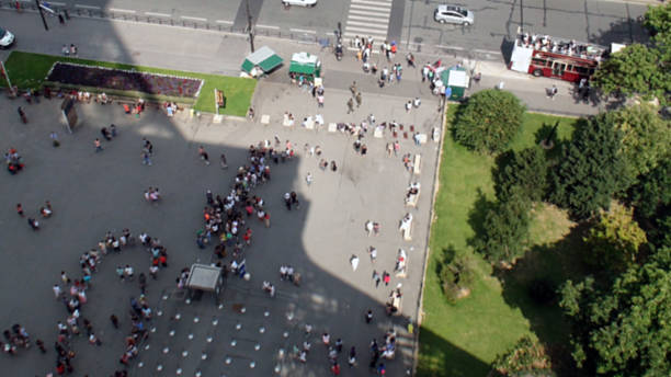 istock Looking Down From Eiffel Tower In Paris France 486940166