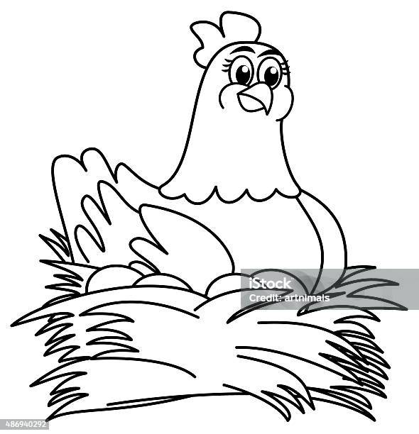 Hen Brooding Eggs For Coloring Stock Illustration - Download Image Now - Animal Nest, Hen, 2015 - iStock Hen Brooding Eggs For Coloring Stock Illustration - Download Image Now - Animal Nest, Hen, 2015 - iStock