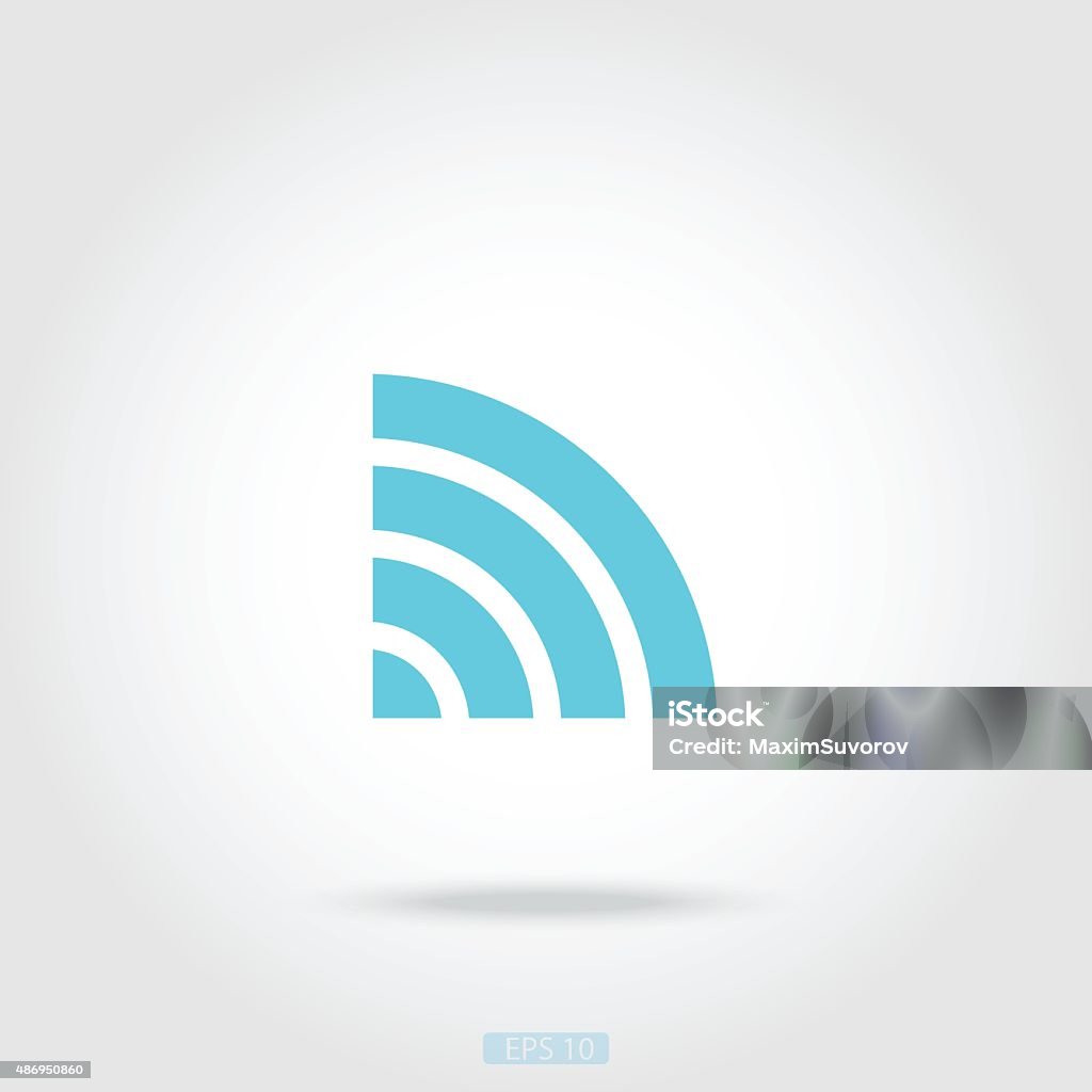 Wi Fi icon blue Wi Fi icon on white background 2015 stock vector
