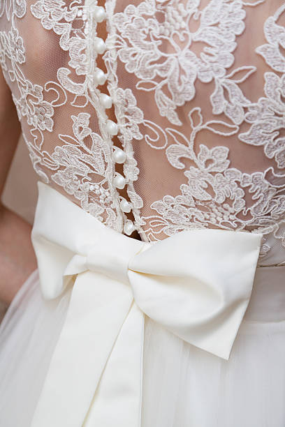 istock Bow on corset of wedding gown 486952568