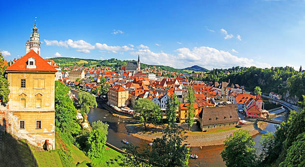 istock Aerial panoramic view of Cesky Krumlov 486954326