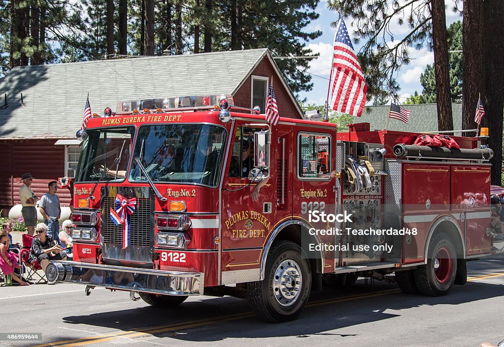 Fire Engine On Parade In Graeagle California Stock Photo Download